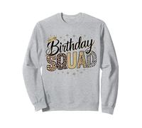 Corona Birthday Squad con estampado animal, leopardo, guepardo y cebra Sudadera