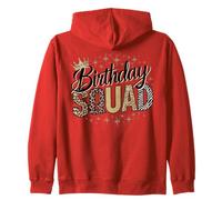 Corona Birthday Squad con estampado animal, leopardo, guepardo y cebra Sudadera con Capucha