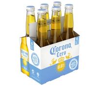 Corona Cero, Pack de 6 botellas x 33 cl, Cerveza con 100% Ingredientes Naturales, 0.0% Vol. de Alcohol