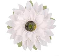 Corona colgante de arpillera con girasol para puerta, acento floral rústico de temporada para decoración del hogar y otoño (blanco)