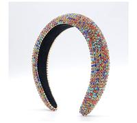 Corona Cumpleaños Boho magnífico acolchado barroco diademas de lujo Crystal Hairbands for mujer Rhinestone Tiara Bling Accesorios for el cabello Corona(22)