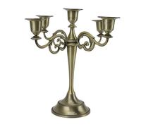 Corona De Adviento Católico 5 Velas, Centros De Mesa Decorativo, Candelabro De 5 Brazos, Candelabro Decorativo Retro De Hierro, Centro De Mesa para Iglesia en Casa (Bronce)