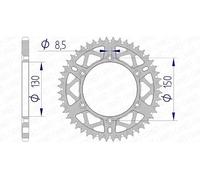 CORONA DE ALUMINIO PASO 520 SCARICO FANGO DIENTES 46 YAMAHA (TTR 230 2005-2012 , WR 125 P,Q, 2002-2003 , WR 250 F N,P,Q,R,T,V, 2001-2006 , WR 250 F W,X,Y,Z,A,B,C, 2007-2013 , WR 250 Z M,N, 2000-2001 , WR 250 Z P, 2002 , WR 250 Z Q, 2003 , WR 400 F L, 1999 , WR 426 F M,N,P, 2000-2002 , WR 450 F Q,R,T,V, 2003-2006 , WR 450 F W,X,Y,Z,A,B, 2007-2012 , YZ 125 L,M,N, 1999-2001 , YZ 125 P,Q,R, 2002-2004 , YZ 125 T,V,W,X,Y,