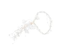 Corona de borlas de flores Guirnalda de boda Perla Tocado nupcial Cintas for el cabello for bandana Diadema Tocados florales Tocado de cristal Lazos for el cabello Corona de novia Las flores Perla/968