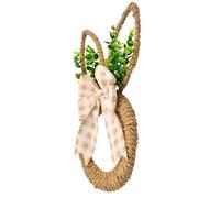 Corona de Conejito de Pascua para Puerta de Entrada, Colgador de con Forma de Conejo, decoración de Puerta navideña, de Primavera para Interiores y Exteriores, Pieza de Bienvenida para par