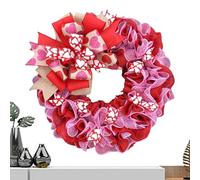 Corona de Corazón de San Valentín,Decoración del Hogar con - Corona para Puerta 40 cm Decoración Bodas - para Interior y Exterior Dormitorio Sala de Estar Oficina Boda Fiesta Ventana Cocina Días