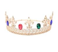 Corona de Cristal Rhinestone Tiaras Tocado de Novia Rey de Boda Accesorio para el Pelo de Boda Prom Novia Fiesta de Halloween Disfraz de Navidad