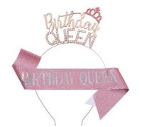 Corona de Cumpleaños, "Birthday Queen"Tiara Corona de Diamantes, Feliz Cumpleaños Faja Corona Cumpleaños Tiara de Cumpleaños, para Mujer Fiesta de Decoración Accesorios Regalo