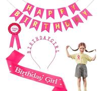 Corona de cumpleaños genérica y cinturón, corona del rey de cumpleaños para niños, cumpleaños Corpiño Set | Carnaval Party Banner Decorations Broteaux para accesorios de vestuario