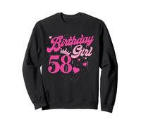 Corona de cumpleaños número 58 para niña de 58 años Sudadera