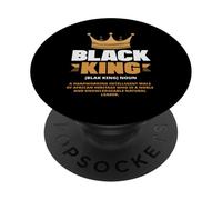Corona de definición de Rey Negro del Mes de la Historia Negra PopSockets PopGrip Adhesivo