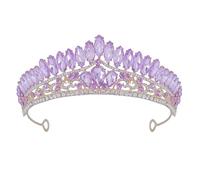 Corona de diamantes de imitación brillantes, accesorio para el pelo para los amantes de la moda, elegante diadema de novia, talla única, como se describe