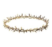 Corona de espinas de cumpleaños: diadema de corona de reina, tocado de diosa, tiara de princesa, accesorios para el cabello para mujer, Golden-19.50X19.50X2.70CM, Metales no preciosos, No es una