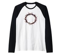 Corona de Espinas Jesucristo Vía Crucis Nuevo Testamento Camiseta Manga Raglan
