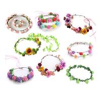 Corona de Flores de Hadas,Corona de Flores - Coronas de Diadema de Flores con un Atractivo y Hermoso diseño,Coronas de Flores a Granel seguras e inofensivas para Fiestas de cumpleaños y