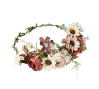 Corona De Flores Diademas Diadema nupcial, corona de playa, joyería for el cabello, guirnalda, corona, tocado for boda, coronas de flores, tiara de flores(Color 2)