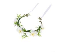 Corona de flores nupciales hecha a mano, tocado de boda de Gardenia blanco, bohemio, margarita, rosa, enredadera, corona de tela ligera para damas de honor, festival, sesión de fotos, accesorios