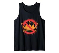 Corona de graffiti con símbolo de protesta de No Kings Camiseta sin Mangas