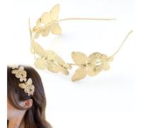 Corona de hojas romanas, Diadema de Mariposa, diadema para novia, para chicas, Tocado de hoja de laurel, Tocado bohemio
