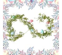 Corona de Huevos de Pascua, Corona de Flores de Pascua - la Corona Artificial de la Puerta de Entrada de Pascua | Guirnalda Decorativa de Flores para el Festival de Primavera, para chimeneas