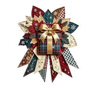 Corona de Navidad acolchada hecha a mano para | Corona para puerta de casa, diseño de árbol de Navidad, para barandilla de escaleras, chimenea, dormitorio, sala de estar