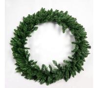 Corona de Navidad Artificial Grande de 80 cm para Puerta Delantera, Color Verde Pino para Interiores y Exteriores, Guirnalda de Pared, decoración navideña