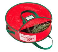 Corona de Navidad bolsa de almacenamiento - 30 X 7 - Durable lona Material, con cremallera, asa reforzada y fácil de poner la corona en y Out. Proteger su corona de vacaciones de polvo, los