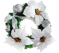 Corona de navidad con decoración Ø22cm Blanco