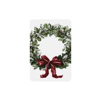Corona de Navidad con lazo de terciopelo rojo profundo para coche, 4 unidades, tarjetas perfumadas colgantes, tarjetas perfumadas para coche, tabletas de aromaterapia