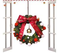 Corona De Navidad De Invierno | De Realista | Juguete De Bricolaje Corona De Navidad Puerta - para Cerca Comedor Interior Exterior Ventana Chimenea Restaurante