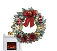 Corona de Navidad para Puerta, Gran Corona Artificial | Decoración de Fiesta con Hojas de Cono, para Exteriores, balcón, salón, Dormitorio, Chimenea
