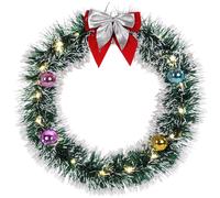 Corona de Navidad plata 32 diámetro 20 LEDs