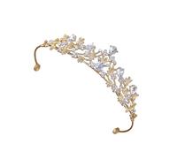 Corona de novia de diamantes de imitación de moda con sistemas de fijación segura, textura de aleación, adecuada para bailes, galas, alfombras rojas, aspecto elegante, corona de fiesta de princesa