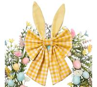 Corona de Pascua,con Oreja De Conejo Diseño - Primavera Pascua Bowknots | para Decoración De La Primavera Interior De La Pared De La Puerta