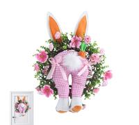 Corona de Pascua para la decoración de la Puerta del hogar, y Realista en 50 cm, decoración de Pascua con diseño de Conejito para Puerta, para Interior y Exterior, Ventana, Restaurante, Pared