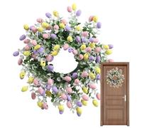 Corona De Pascua Para La Puerta De Entrada - Corona De Puerta De Primavera, Guirnalda Colorida De Huevos Y Margaritas, Decoración De Primavera De 38 Cm (15 Pulgadas) Corrona Artificial De Verano De Pa