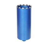 Corona de perforación de diamante para taladro de núcleo turbo, 1 1/4 pulgadas, diámetro de 102 mm, longitud total de 460 mm, de aleación de metal, seco húmedo seco broca de núcleo para hormigón