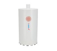 Corona de perforación de diamante para taladro Dedra HW4225, diámetro 225 mm, longitud 400 mm, funcionamiento refrigerado por agua, dientes de diamante soldados con láser, adecuado para materiales