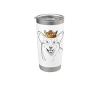 Corona de perro corgi galés de Pembroke Vaso térmico de acero inoxidable de doble pared