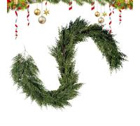 Corona de pino | 2 Metros Artificial Realista Real Toque Centro,Abeto Artificial Guirnalda de Navidad,Para Interior Ventana Terraza Jardín Fiesta Festival Cocina Oficinas Librería Puerta Patio