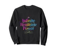 Corona de Poder Femenino Infinito tipografía Floral Sudadera