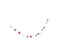 Corona de Pompones de Fieltro Adorno de Fieltro con Cuerda, Colgante for el Cabello, decoración for habitación niñas, Guirnalda Infantil, pompón(Color04)