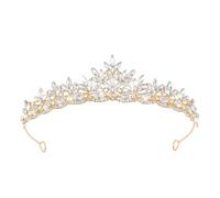 Corona de Princesa Tiara Princesa Diadema de Corone de Cristal Tiaras Novia Boda Coronas Cumpleaños con Cristal para Mujer para Fiesta Carnaval Navidad Año Nuevo Boda Mascarada (A)