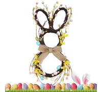 Corona de puerta | Gran decoración de primavera para el hogar con lazo, corona de puerta dulce, para granjas, restaurantes, escuelas, oficinas, jardines, patios, terrazas, porches, caminos, fiestas y