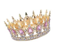 Corona De Reina, Corona De Reina Con Diamantes De Imitación, Corona Reina Brillante, Tiaras Novia Hermoso, Corona Dorada Para Mujer, Vintage Tiara Crown, para Bodas, Fiestas De Cumpleaños, Rosa