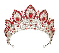 Corona de reina para novia, tiara para mujer, boda, fiesta, vestido de pelo