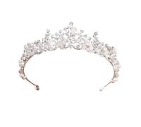 Corona De Reina Tocados nupciales con un ambiente deslumbrante. Elegante tiara plateada for fiestas de cumpleaños