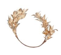 Corona de resina hecha a mano con diseño de hojas doradas, adorno para el pelo para sesiones de fotos de novia y fiestas, coronas de boda prácticas, talla única, como se describe, como se describe