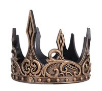 Corona De Rey Medieval: Antigua Tiara Real, Corona Dorada Con Patrón De Desplazamiento De Cuero De Pu, Accesorios De Vestuario Exquisitos Para Nobles, Ajuste Cómodo Y | Accesorio De Disfraz De