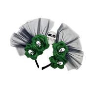 Corona de rosas mexicanas con diadema de flores, esqueleto floral, Halloween, Dias Des Los Muerto, disfraz de fiesta